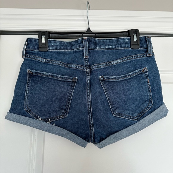 Express Medium Dark Denim Shorts - Picture 3 of 4